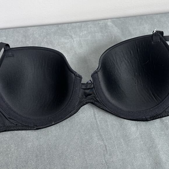 Spanx Bra La Mode Bra 32C Balconette Black Lined Underwire Lined - Picture 6 of 9